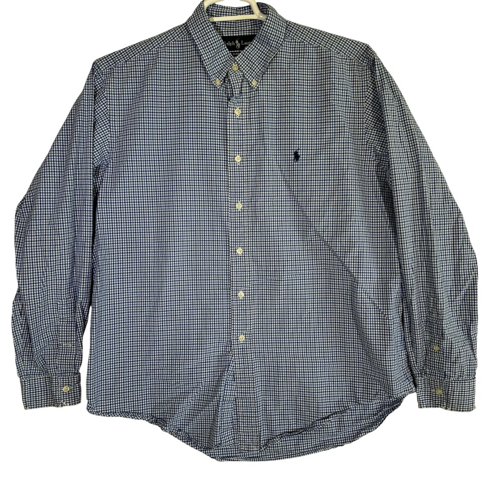 Ralph Lauren Shirt Mens XL Checked Classic Fit Button Down Long Sleeve Casual
